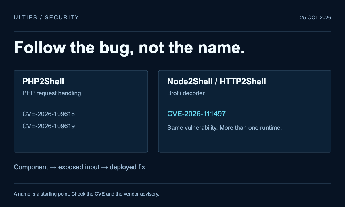 PHP2Shell, Node2Shell, HTTP2Shell: what needs fixing?