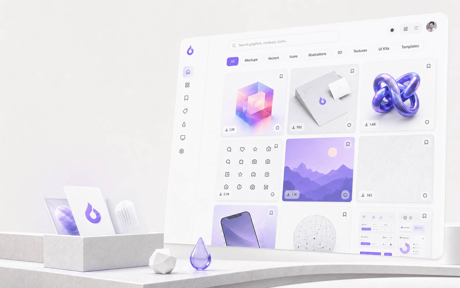 Open graphic-resource library for designers
