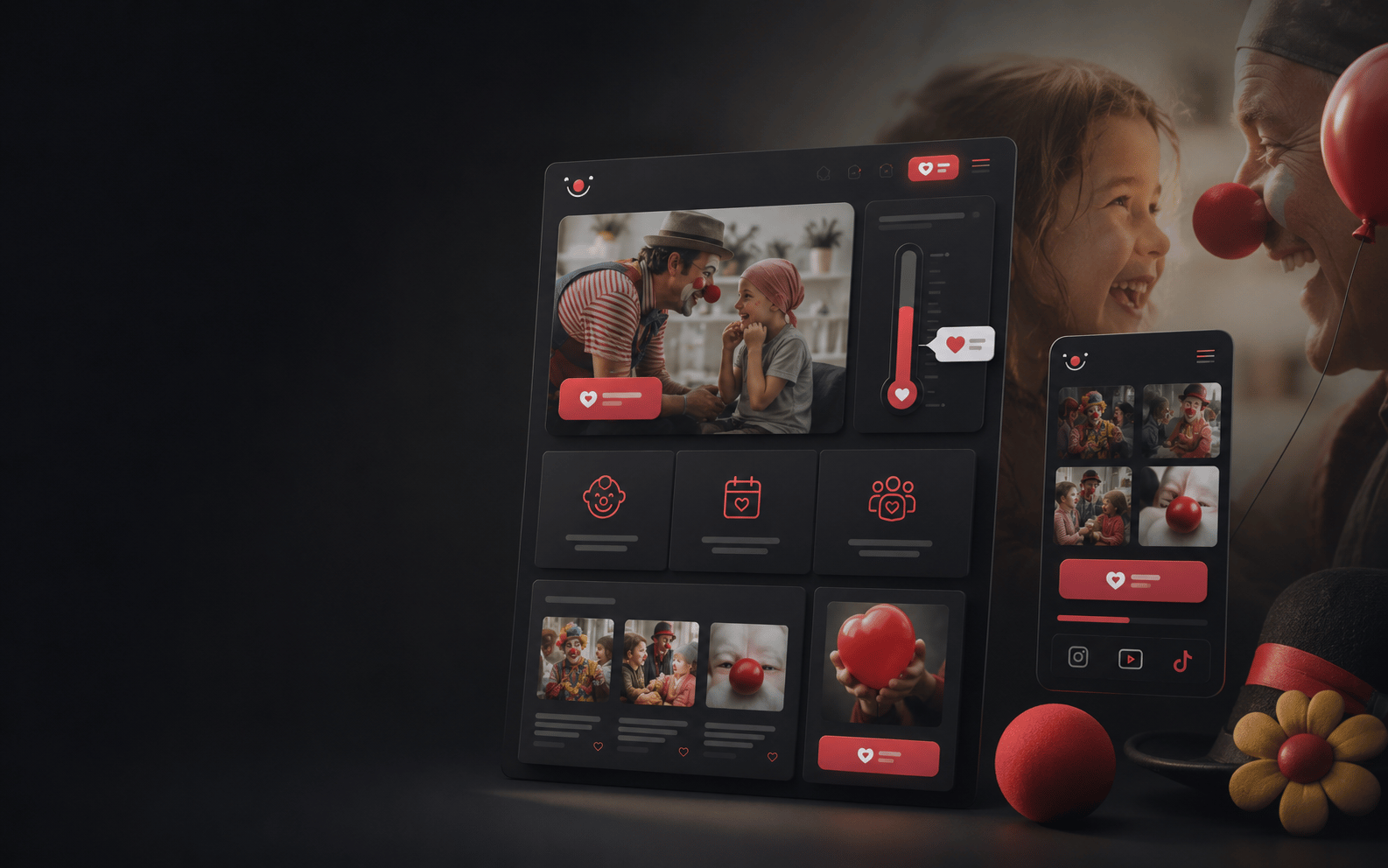 Fundraising campaign site for Danske Hospitalsklovne