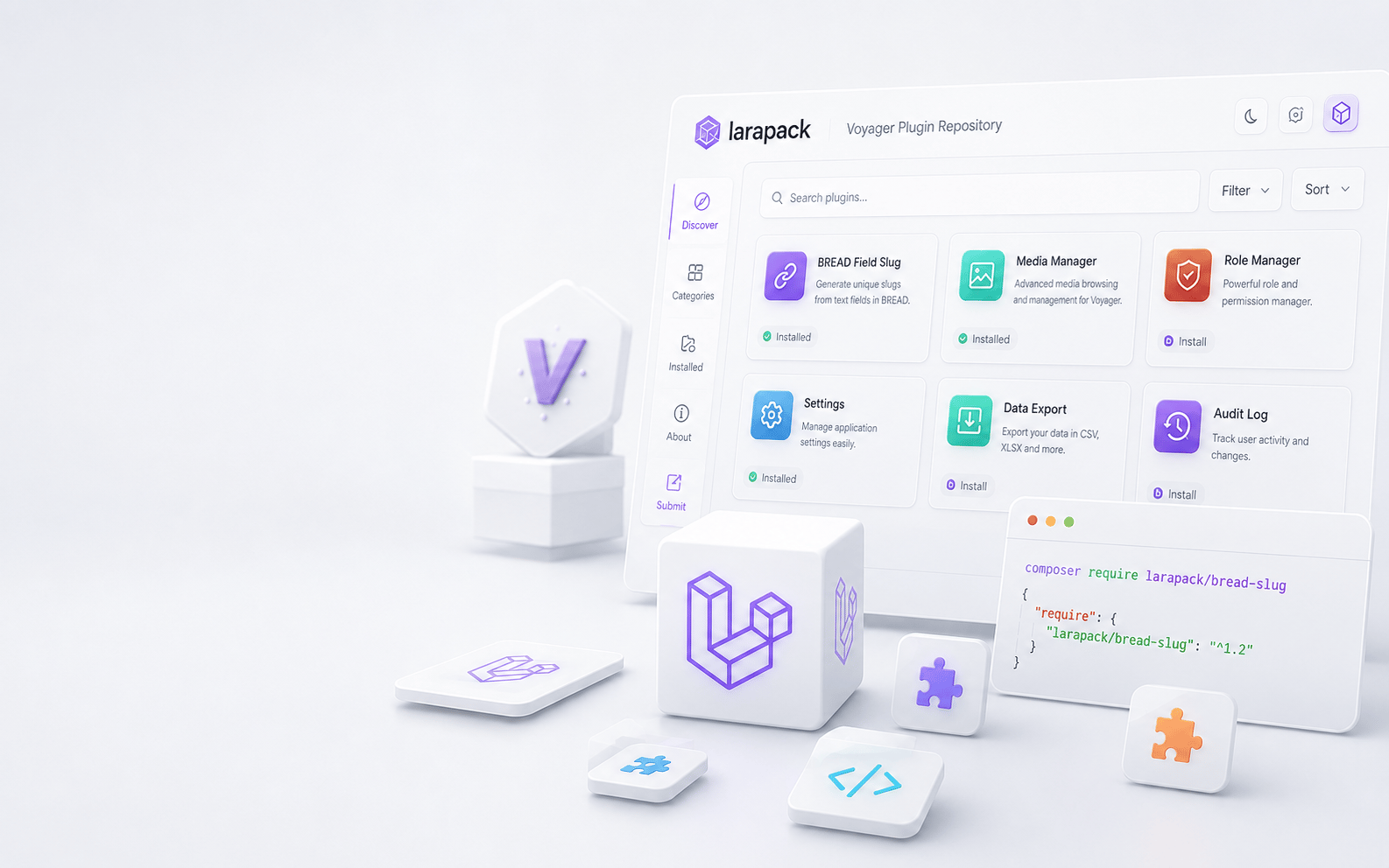 Plugin repository for the Voyager admin panel